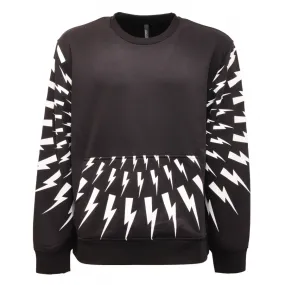 6440AP felpa uomo NEIL BARRETT SLIM FIT man sweatshirt black