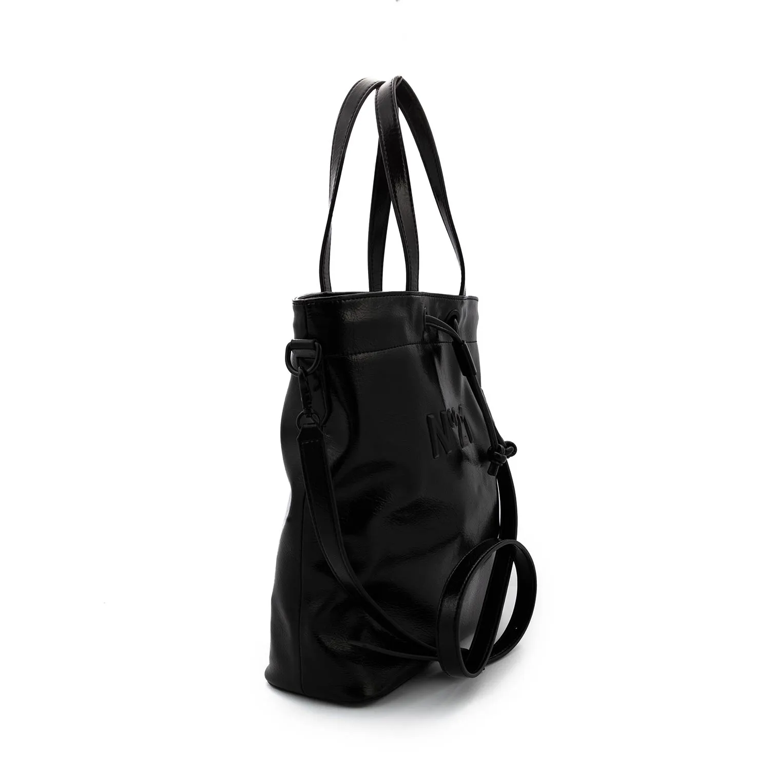 Bucket Bag N21 Black Faux Leather.