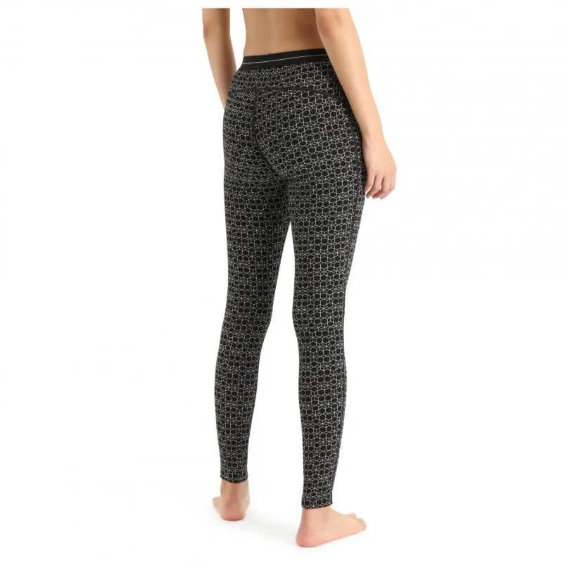Calzamaglia termica Icebreaker Merino 250 Vertex Leggings Alpine geo (nero/neve/jacquard) Donna