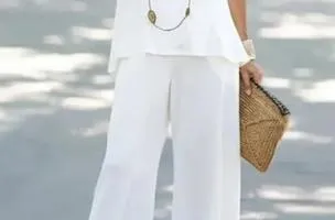 Crochet detailed white set