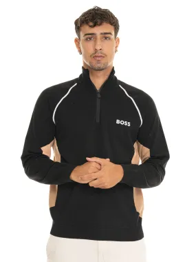 Half-Zip Black BOSS Men's Sweatshirt