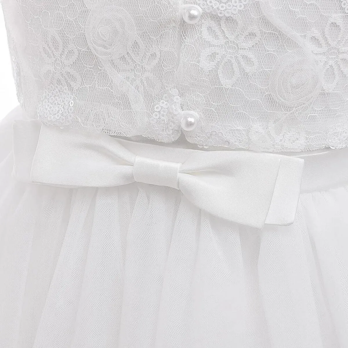Flower girl dress, children's bridesmaid dress, children's wedding dress, Christmas party dress for girls, bou.