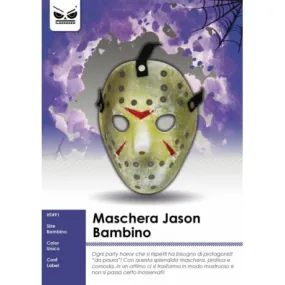 Halloween Horror PVC Mask for Kids with Elastic Strap for Costume Parties and Monster-themed Events - Jason Killer