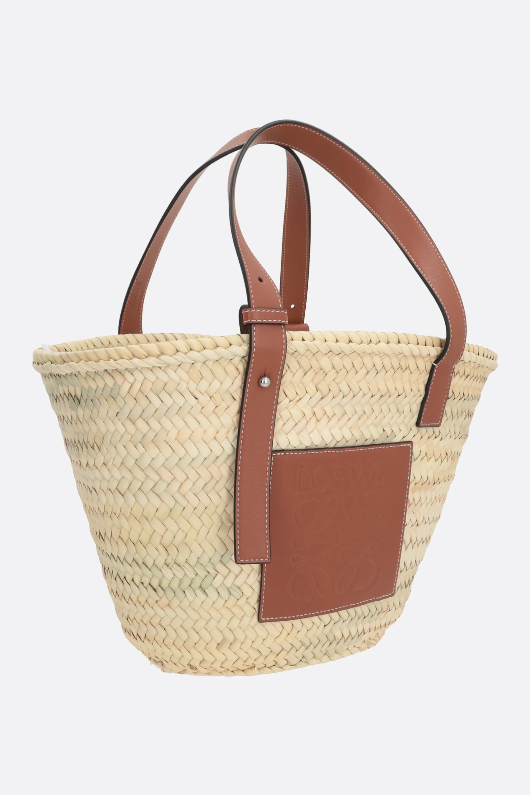 LOEWE borsa a secchiello media in paglia