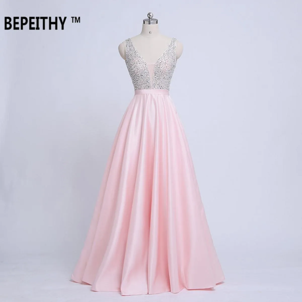 Long elegant evening party dresses Elegant party dresses Long wedding dresses with V-neck