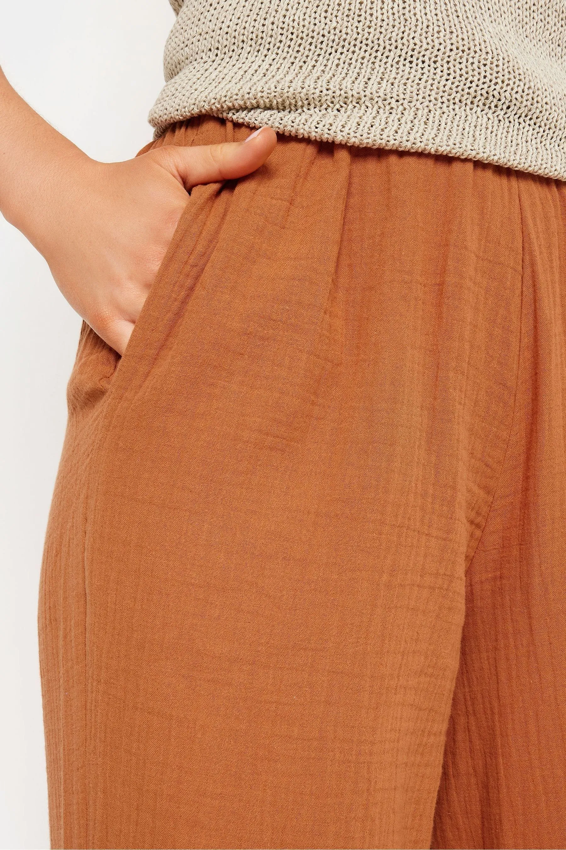 Long Tall Sally - Wide-legged Pants with Cashmere Print