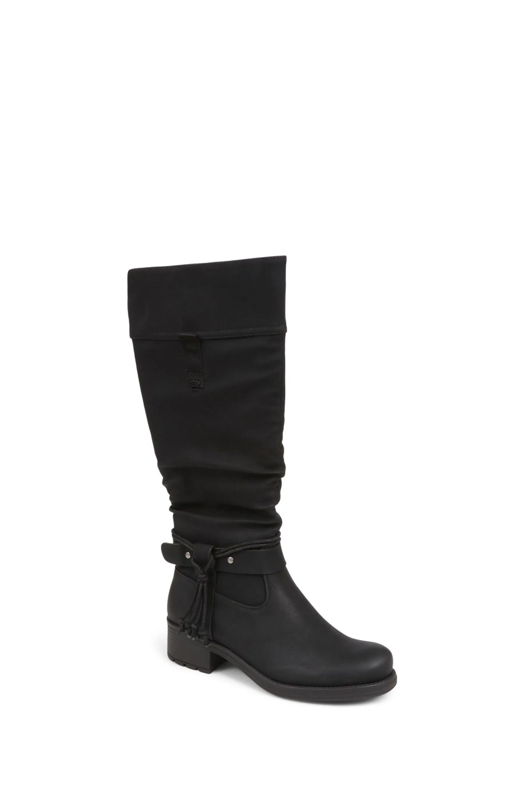 Nero al ginocchio stivali pavers casual.