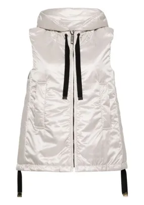 Padded green silver vest - women