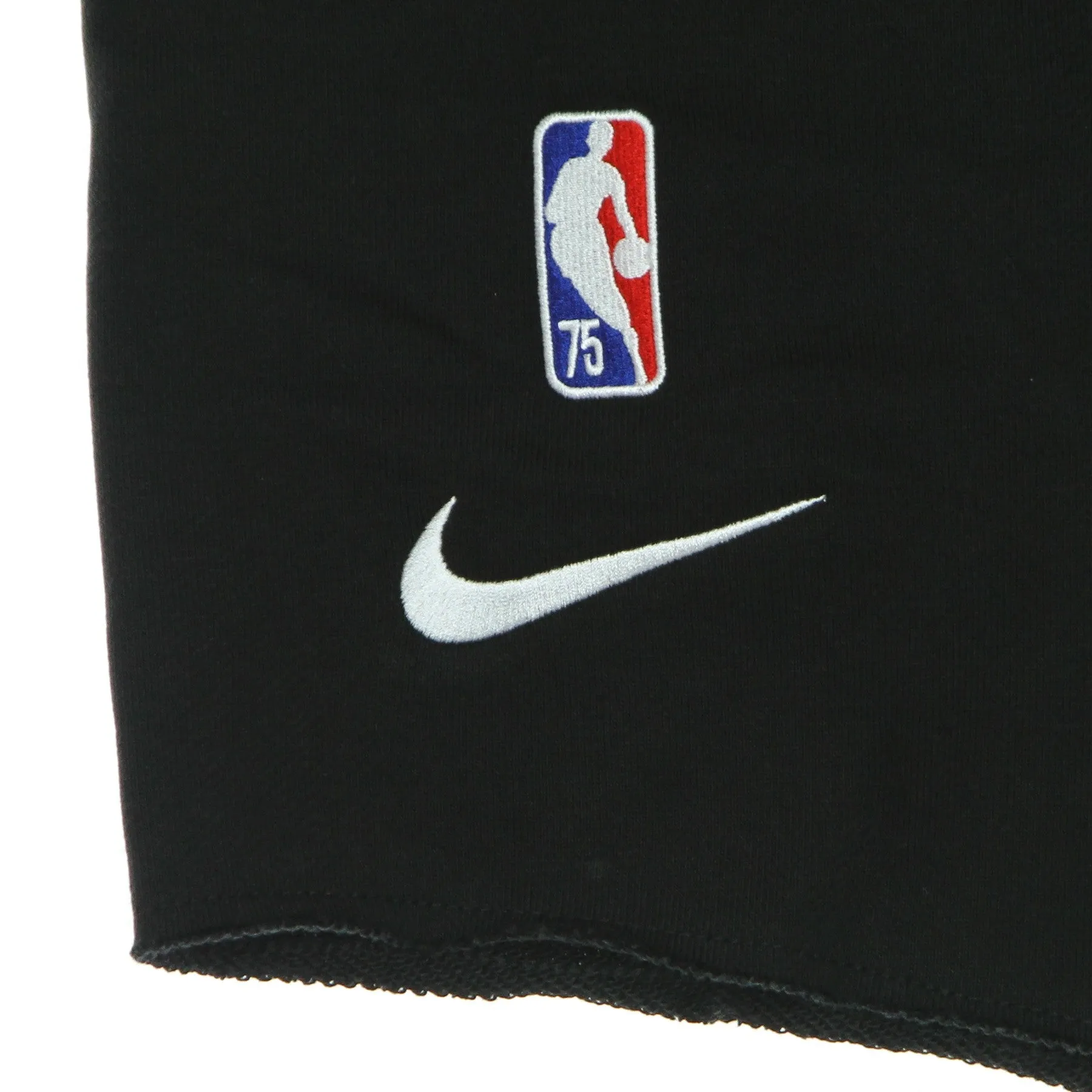 Pantalone Corto Tuta Uomo Nba Short Fleece Courtside 75 Bronet Black/black/white/white