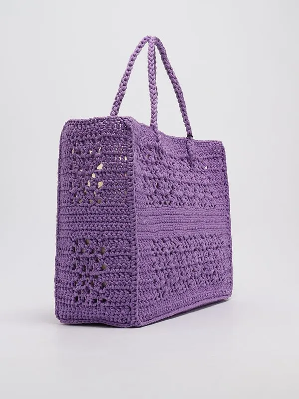 Twinset tote bag macramé Hyacinth